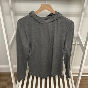 Grey sweat wicking lightweight pullover hoodie from Lululemon size S